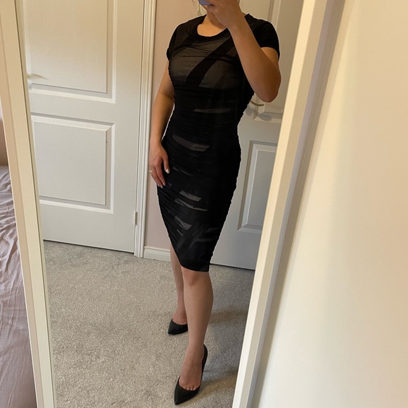 BCBG Bodycon Black Dress Size Small // Used- Good condition - Picture 3 of 10